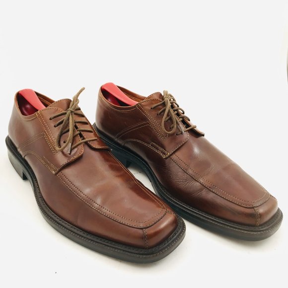 Johnston & Murphy Made In Italy Beautiful Brown Leather Men's Shoe Size 9.5M - Picture 3 of 11